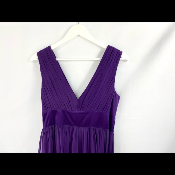 Monsoon Purple Cocktail Dress Size UK 10 EU 38 - Picture 7 of 12